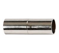 Magnetic Clasp, L: 20 mm, hole size 5 mm, silver-plated, SP, 2pcs