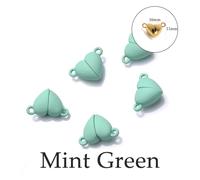 Magnetic Clasps for Necklaces 5Sets Heart Round Magnetic Connected Clasps Metal Magnet Clasp Charms End Caps for DIY Jewelry Making Couple(Colorful)