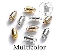 Magnetic Clasps for Necklaces 5Sets Heart Round Magnetic Connected Clasps Metal Magnet Clasp Charms End Caps for DIY Jewelry Making Couple(Grey)