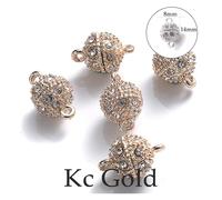 Magnetic Clasps for Necklaces 5Sets Heart Round Magnetic Connected Clasps Metal Magnet Clasp Charms End Caps for DIY Jewelry Making Couple(Color7)