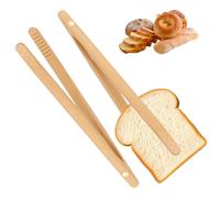 Magnetic Classic Bamboo Toast Tong,Toaster Tongs,Wooden Tong for Toaster,toastertongs Wooden,Ideal for Toaster,Fruits, Bread & Pickles, Kitchen Utensil for Cheese Bacon Muffin Fruits Bread(18cm)