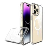 Magnetic Clear Case for iPhone 12, iPhone 12 Pro, Compatible with MagSafe Wireless Charging, Anti-Scratch Transparent Non Yellowing Clear Hard Back Mobile Phone Bumper Cover for iPhone 12/12Pro