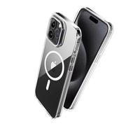 Magnetic Clear Case for iPhone 15 Pro Max, Compatible with MagSafe Wireless Charging, Shockproof Protection, Anti-Scratch Transparent Non Yellowing Clear Back Phone Bumper Cover for iPhone 15 Pro Max