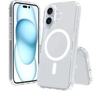 Magnetic Clear Case for iPhone 16 Pro, Compatible with Wireless Charging, Shockproof Airbag Drop Protection Anti-Scratch Transparent Case Non Yellowing Clear Phone Bumper Cover (For iPhone 16 Pro)