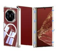 Magnetic Clear Full Coverage Case for Huawei Mate XT/XTs, Ultra-Thin TPU Soft Edge with 4-Corner Airbags, Compatible with Wireless Charging & Car Mount (Transparent,For Mate XT)