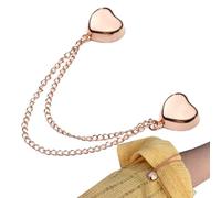 Magnetic Clip For Clothes - Multi-Function Shirt Clip Buckle Heart-shaped | Decorative Chain Buckle Clothing Sleeve Fixing For Pants