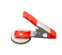 Magnetic Clip - Magnetic Steel 10.5 x 7.5 x 2 cm | 4 Inch Paper Clip with PVC-Coated Head | Background Clip | Robust Multi-Purpose Holder for Safe Storage of Papers, Photos, Fabrics and Back