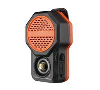 Magnetic Clip Speaker USB-C Fast Charge 12h Play | Magnetic clip attachment, hands-free mounting on tents or bags, USB-C port for fast charging(Orange)