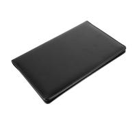 Magnetic Clipboard File Folder Black PU Board with Clips, A5 | Securely Attach Papers, Organize Loose Pages, Protect Files, Compact Office Hardboard for Menus