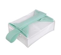 Magnetic Closure Clear Toiletry Bag, Magnetic Closure Clear Makeup Organizer | Slim Size Storage Pocket | Bathroom Vanity Business Trip, Green, Se référer au descriptif, Refer to description