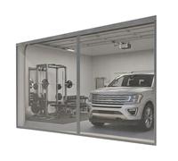 Magnetic Closure Heavy Duty Garage Screen Doors Hands Free, Garage Screen Door Reinforced Magnetic Closure Garage Screen for Carport Patio Sunroom Balcony Porch Gazebo(Grey,360x250cm)