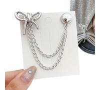 Magnetic Clothes Pin,Metal Magnetic Button Clips with Chain | Fashion Accessories Shortening Clothespin for Cuff Pants Dress Trouser Hat Sleeve Commuting Daily Travel