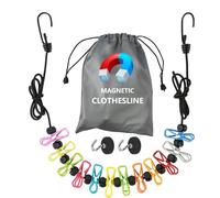 Magnetic Clothesline for Cruise Ship Cabin Approved, Rubber Coated Non-Scratch Strong Magnets, Ship Approved Clothesline for Cruise Ship Essentials 2025