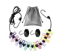 Magnetic Clothesline for Cruise Ship Retractable Portable Clothesline for Travel Travel Clothes line for Cruise Ship Essentials 2025 with 12 Clothes Clips and 2 Strong Rubber Coated Non-Scratch Magnet