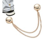 Magnetic Clothing Clips - Metal Magnetic Button Clips with Chain - Decorative Fashion Clothespin for Girls Women Teens Waist Daily Travel Headscarf Sleeve Pants Hat Scarf Cuff