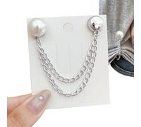 Magnetic Clothing Clips, T Shirt Shortening Magnets Clip with Chain, Fashion Clothespin for Dress Pants Sleeve Cuff Hijab Headscarf Women Girls Teens Travel