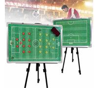 Magnetic Coaching Board, 23.6 x 15.9in Extra Large Soccer Tactics Board with Magnetic Marker & Tripod Stand Full Football Pitch Layout, Training Equipment