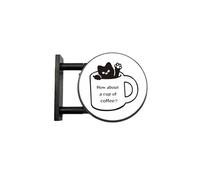 Magnetic Coffee Lamp Refrigerator Magnet, Coffee Neon Sign, Cute Cat Night Light, Retro Cafe Sign, Vintag Decor for Home, Bar, Coffeehouse, Fridge, Coffees Lovers Gift