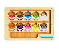 Magnetic Color and Number Maze Montessori Toys Classification Maze Toy Sorting & Counting Matching Game Wooden Magnet Board Puzzles 3+ Years Old Boys Girls
