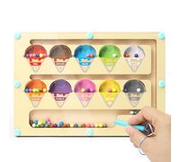 Magnetic Color and Number Maze Sorting Board, Wooden Fun Counting Matching Games, Wooden Matching & Counting Puzzle Board, Magnets Children Motor Skills Toy for Toddlers Age 3-8