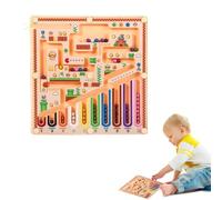 Magnetic Color and Number Maze, Wooden Toddler Puzzle Board Montessori Toys for 2 3 4 Year Old, STEM Learning Toys with Color & Number Matching, Sensory Educational Gift for Boys & Girls