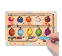 Magnetic colour maze game for toddlers Age 2-5, Dinosaur Magnetic number maze game for kids Age 2+, wooden colour maze board color toys for toddlers, Number Maze Board sorting toys for girls boys