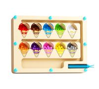 Magnetic Colour & Number Maze Toy, Wooden Sorting, Counting & Colour Matching Puzzle Board, Educational Fine Motor Skills Toys, Toddler Learning Gifts for Boys Girls