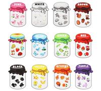 Magnetic Colour Sorting Toys, Colorful Sorting Fridge Magnets for Kids, Puzzle Animal Magnets for Refrigerator and Whiteboard, Multi-Purpose Magnetic Figures for Toddlers Ages 2-6(Bottle Style-Animal)