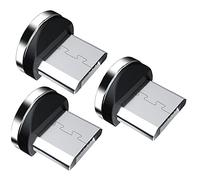 Magnetic Connector, 3pcs Magnetic Micro Usb Connector for Magnetic Charging Cable Charge Cord, No Cable