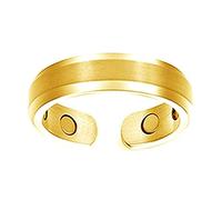 Magnetic Copper Rings for Women Men, Adjustable Fingers Ring, Anxiety Thumb Ringss, Magnetic Ring, Birthday Rings Gifts for Mom, Wife, Daughter (gold)