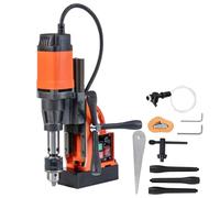 Magnetic Core Drill, 1800W Power Drill Press, Boring Diameter up to 1.4, 0-580 RPM Variable Speed for Metal Surfaces, Industrial Use