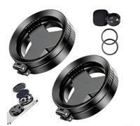 Magnetic Cpl Filter For Mobile Phones Featuring 52mm Attachment With Storage Case And Microfiber Cloth To Improve Color Contrast And Reduce Reflections For Professional Video Recording Black(2pcs)