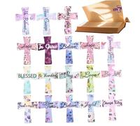 Magnetic Cross Bookmarks, 16Pcs Christian Magnetic Bookmarks Bible Verse Book Marks with Inspiration Sayings for Readers, Teachers, Students.
