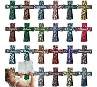 Magnetic Cross Bookmarks Christian, 16PCS Cross Magnetic Bookmarks for Bible Study,Readers, Teachers,Students,Magnetic Cross Bookmark with Inspirational Quotes (24Pcs)