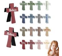 Magnetic Cross Bookmarks Christian Gift Set with Inspirational Scripture for Bible Study Groups & Women Readers - Perfect Personalized Church & School Bookmark (16Pcs-2)