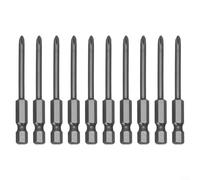 Magnetic Cross Head Screwdriver Bit Set 10PCS PH1 3 5mm Diameter 65mm Length for Woodworking, Metalworking, and Furniture Assembly