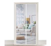 Magnetic ct Fly Screen Door 145x240cm Full Frame Seal with Strong Magnets Perfect for Living Room/Patio Door WhiteKeep Bugs Out!