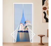 Magnetic ct Screen Door 264 x 212 cm Stronger Magnets Fly Mesh Door Curtain for Balcony & Living Room White ct Protection Solution