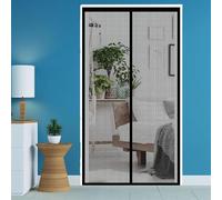Magnetic ct Screen Door 60x180 cm - Easy Install Bug Protector for Balcony & Patio Doors Black - Perfect for Living Room & Outdoor Spaces