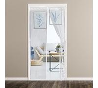 Magnetic ct Screen Door 95x215cm Mosquito Net Curtain for Balcony Fly Protection for Bedroom White Easy Installation Breathable Durable Pet Friendly