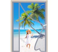 Magnetic ct Sn Door 60x150cm Easy Install Fly Sn with Strong Magnet & Child Friendly Adhesive for Balcony & Patio Gray