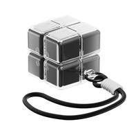 Magnetic Cube Pill Storage Box, 6-Compartment Food Grade Pill Box, Free of bisphenol A - shatterproof, sealable, Detachable Cube Pill Box, with Travel Lanyard