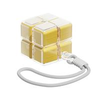 Magnetic Cube Pill Storage Box, 6-Compartment Food Grade Pill Box Without bisphenol A - shatterproof, sealable, and Detachable Magic Cube Pill Box with Travel Lanyard