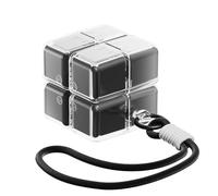Magnetic Cube Pill Storage Box, 6-Compartment Food Grade Pill Box Without bisphenol A - shatterproof, sealable, and Detachable Magic Cube Pill Box with Travel Lanyard