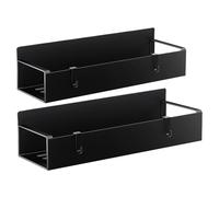 Magnetic Cup Storage Rack, Modern Carbon Steel Mug Organizer with Hooks for Refrigerator, Microwave, Washing Machine, Kitchen, Wall or Metal facadeUse, Small and Large Sizes, 2 Pieces