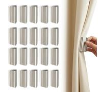 Magnetic Curtain Clips - 20 Pairs Curtain Magnets Closure Set for Light-Blocking, Hold Curtains Closed, Detachable Buckle, No Drill, Privacy Protection for Indoor and Outdoor Patio Curtains