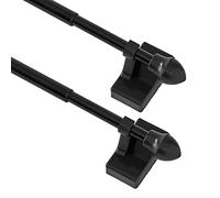 Magnetic Curtain Rods 2 Pack for Metal Doors Top and Bottom, Multi-Use Adjustable Magnetic Rods for Small Windows Cafe Sidelight and Iron Steel Places (Adjust from 16 to 28 Inch, Black)