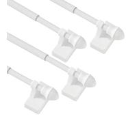 Magnetic Curtain Rods 4 Pack for Metal Doors and Windows, Multi-Use Adjustable Magnetic Rods for Small Windows Cafe Sidelight and Iron Steel Places (Adjust from 16 to 28 Inch, White)