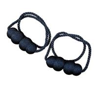 Magnetic Curtain Tie Backs 2 Pack, Modern Simple Style, 8 Colour Options, Decorative Magnetic Curtain Holders For Home Hotel Office Window Drapery Decoration(Black)