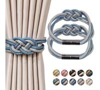 Magnetic Curtain Tiebacks,2pcs Curtain Tie Backs Clips Rope Holder